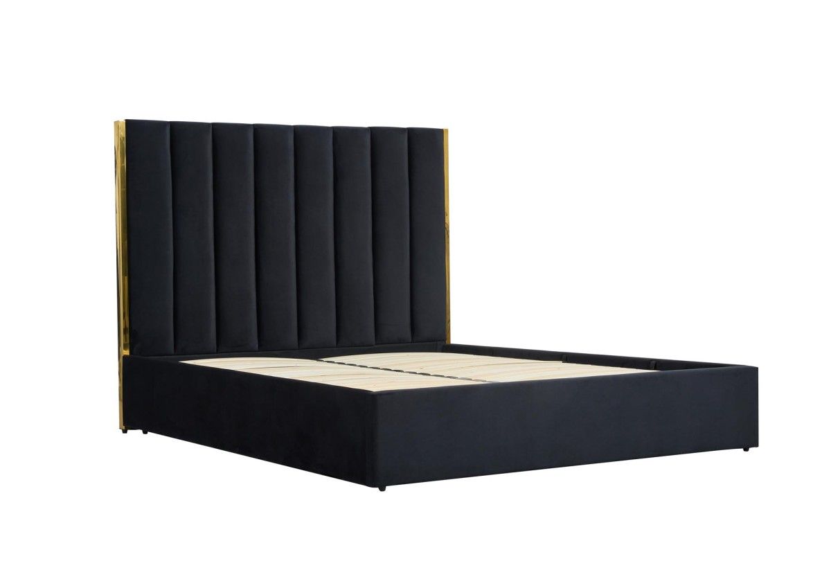 Dvoulůžková postel Palazzo 160 x 200 cm černo-zlatá