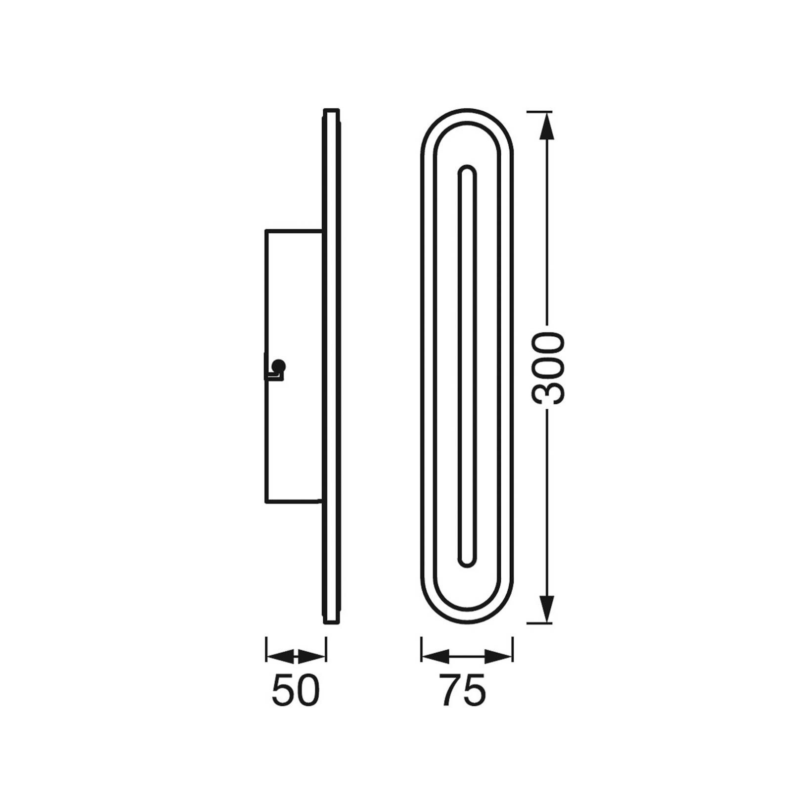 LEDVANCE SMART+ WiFi Orbis Bath Wall 30 cm biela, Kúpeľňa, oceľ, 13W, L: 7 cm, K: 30cm