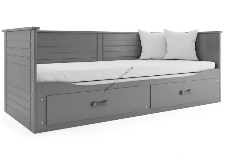 Rozkladacia posteľ HERMES 200x80cm GRAFIT