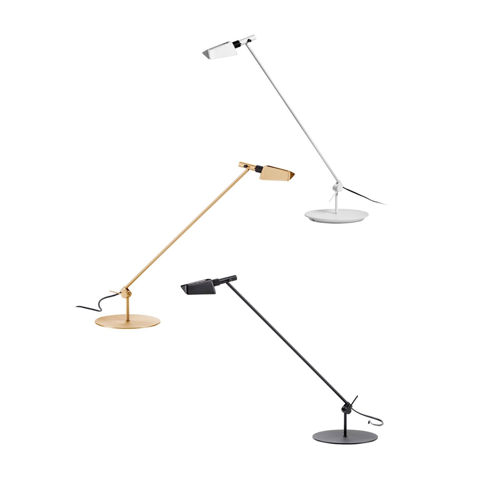 Carpyen Stolová LED lampa Tema, nastaviteľná, čierna, Obývacia izba / jedáleň, kov, 7W, K: 81cm