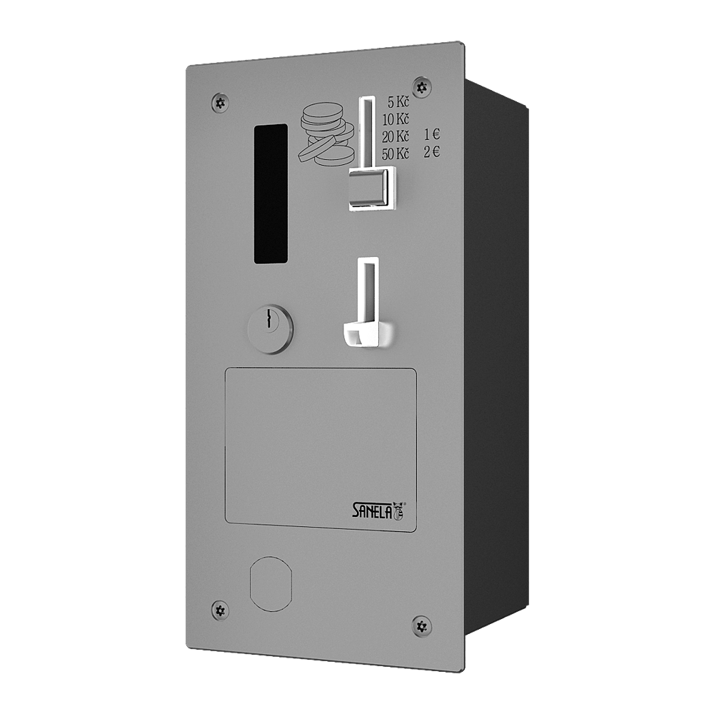 Sanela - Zabudovaný mincový automat dverného zámku vrátane GSM, 24 V DC