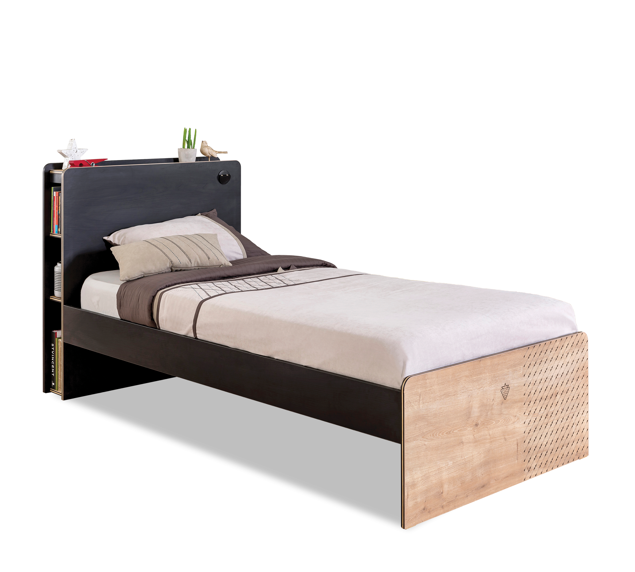 ČILEK - Študentská posteľ BLACK 100x200 cm