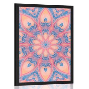 Plagát hypnotická Mandala - 30x45 black