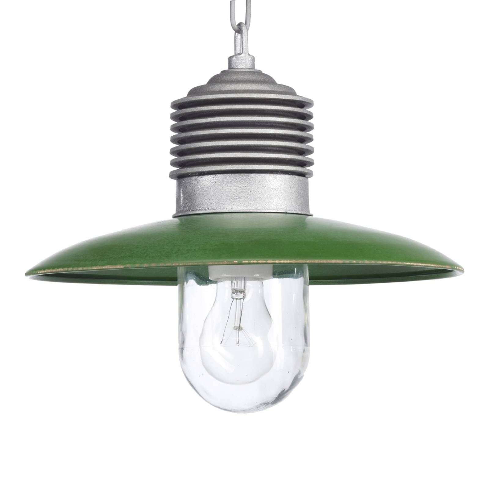 K.S. Verlichting Vonkajšia závesná lampa Ampere hliník/zelená, hliník, sklo, E27, 75W, L: 31 cm, K: 32cm