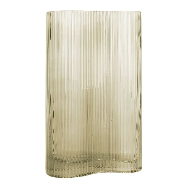 Zelená sklenená váza PT LIVING Wave, výška 27 cm