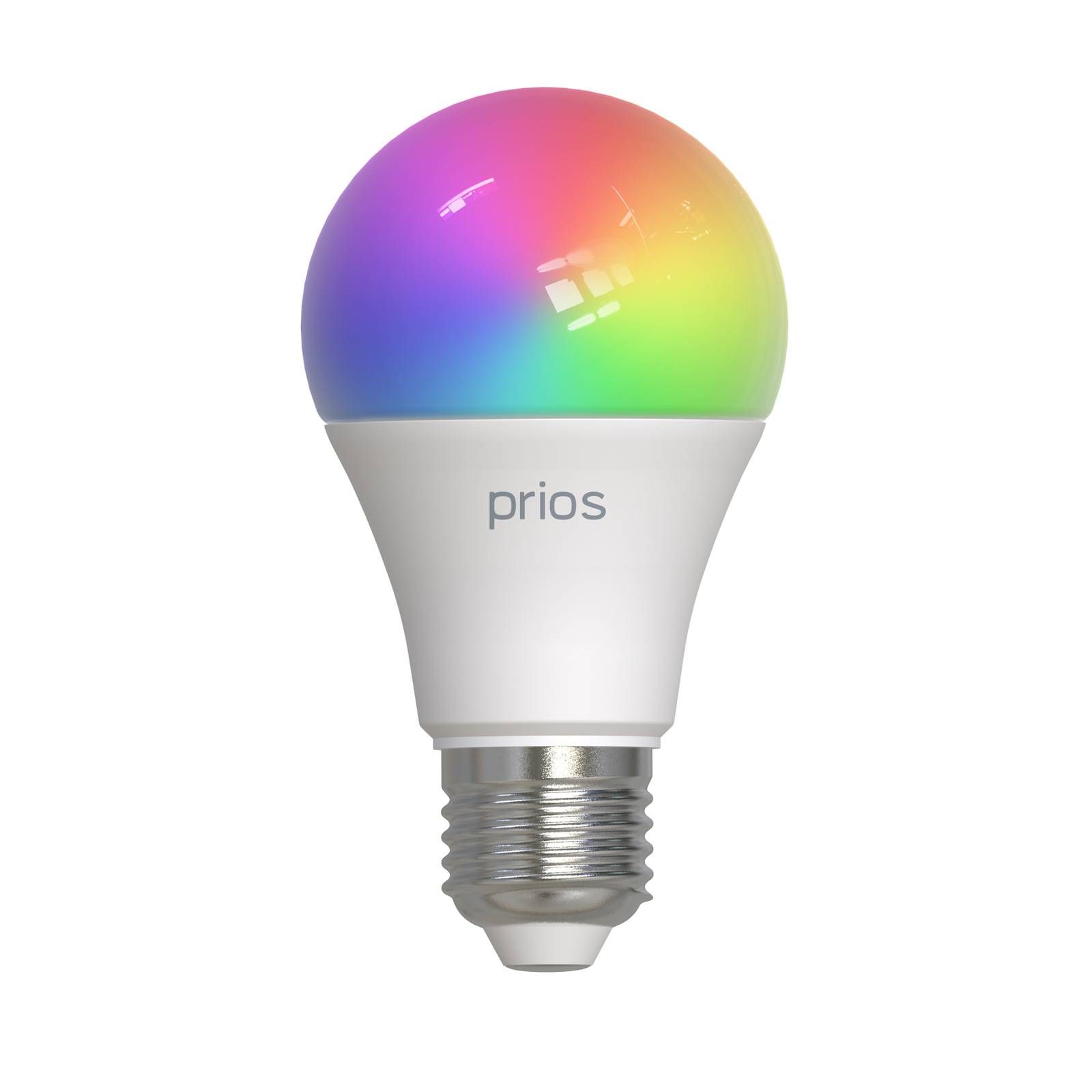 PRIOS Smart LED E27 A60 9W RGB WLAN matná tunable white, plast, hliník, E27, 9W, Energialuokka: F, P: 11 cm