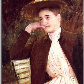 Celeste in a Brown Hat - Mary Cassatt Obraz zs17646