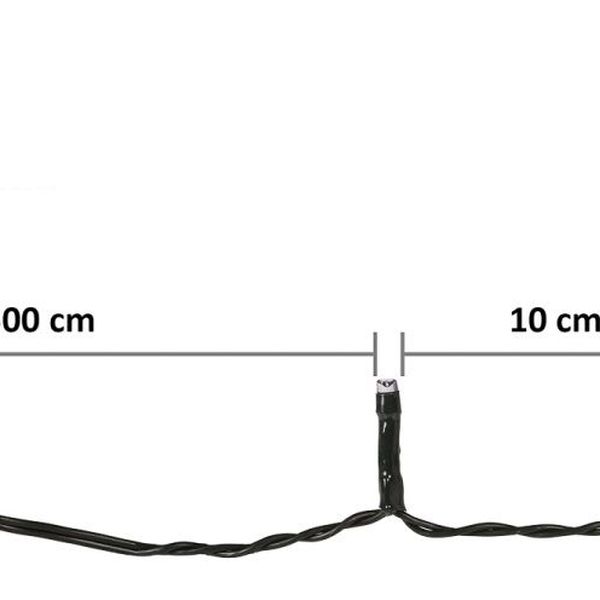 VOLTRONIC® 59745 Vianočné LED osvetlenie 20 m - farebná 200 LED + ovládač - zelený kábel