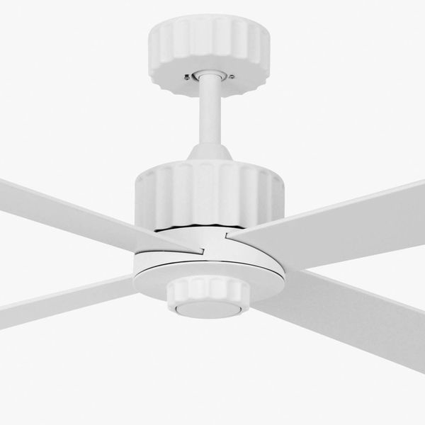 Beacon Lighting Stropný ventilátor Newport LED svietidlo biela/dub, Obývacia izba / jedáleň, drevo, ABS plast, GX53, 9W, K: 31cm