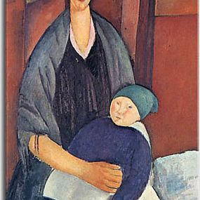 Seated Woman with Child Obraz Modigliani zs17676