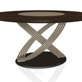 BONTEMPI - Okrúhly stôl Fusion so zabudovaným otočným stolom, Ø 150/180 cm
