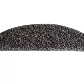 Vopi koberce Nášľapy na schody šedý Color shaggy polkruh - 24x65 půlkruh (rozměr včetně ohybu)