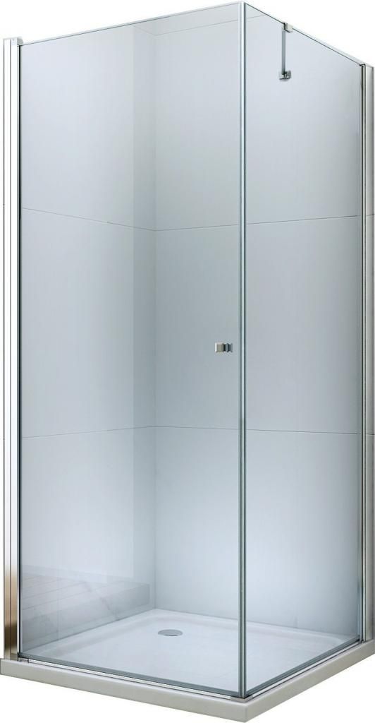 MEXEN/S - Pretoria otváracia sprchovací kút 70x80 cm, sklo transparent, chrom + vanička 852-070-080-01-00-4010