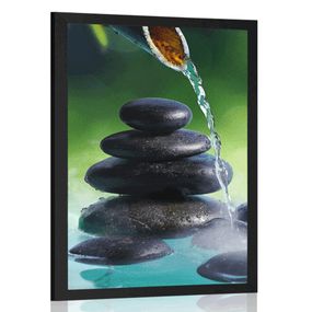 Plagát harmónia v Zen záhrade - 40x60 black