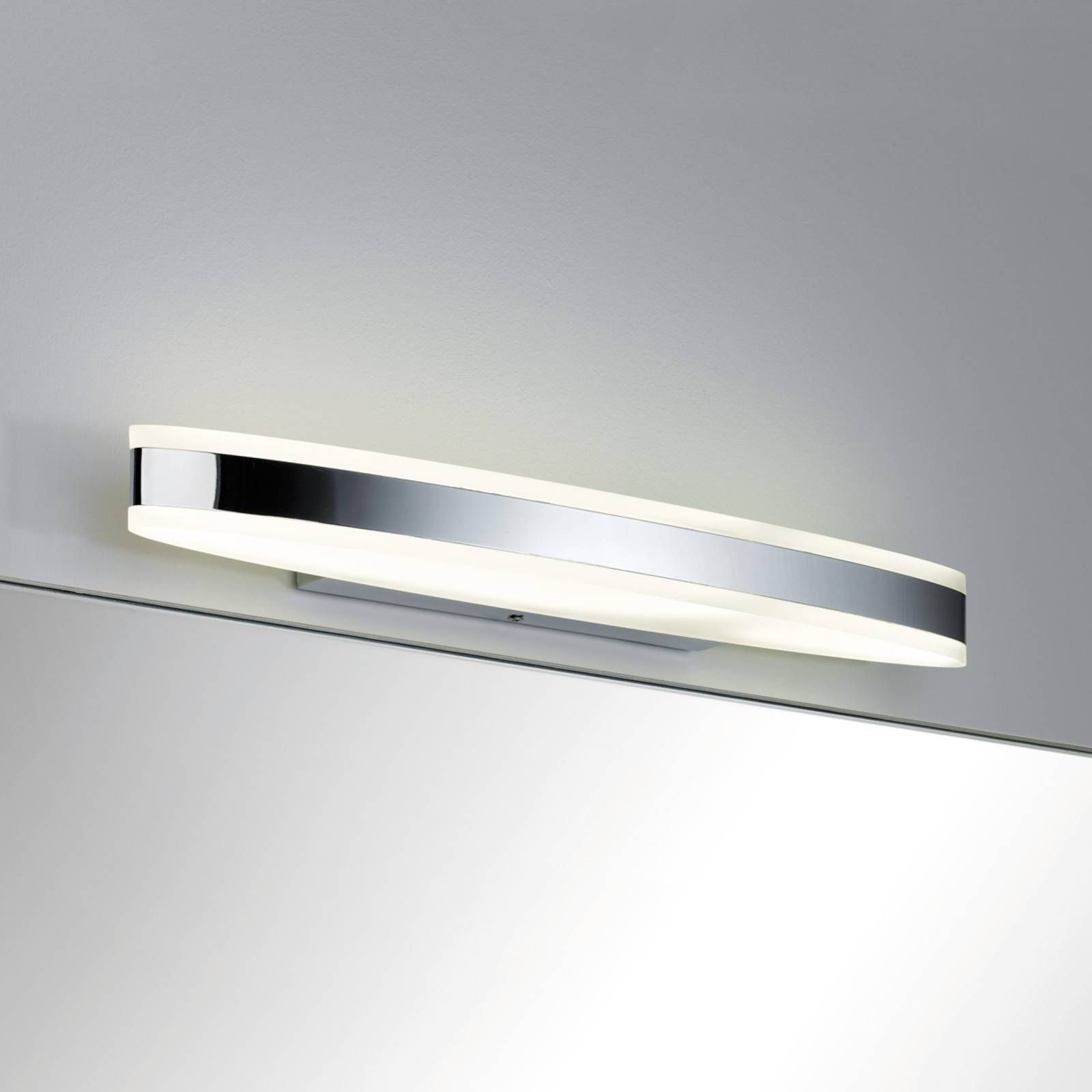 Paulmann Kuma nástenné LED svietidlo v chróme, Kúpeľňa, kov, akryl, 9W, L: 50 cm, K: 4.5cm