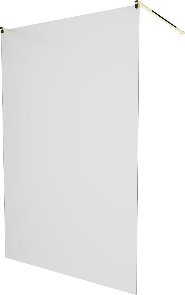 MEXEN/S - KIOTO samostatne stojaca sprchová zástena 120 x 200 cm, matné sklo 8 mm, zlatá 800-120-002-50-30
