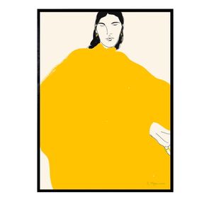 THE POSTER CLUB Autorský plagát Yellow Dress by Rosie McGuinness 50 x 70 cm