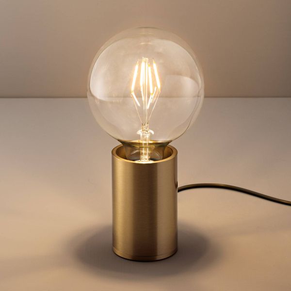 Egger Licht Soho stolová lampa, mosadz, Obývacia izba / jedáleň, hliník, E27, 40W, K: 10.5cm