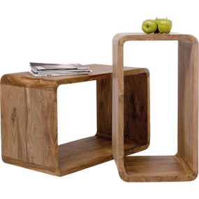 KARE Design Set dvou odkládacích stolků Authentico Cube