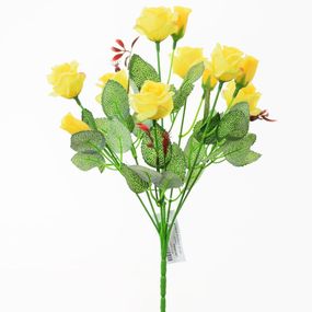 Kytica ruža X7 žltá 31cm 1000787