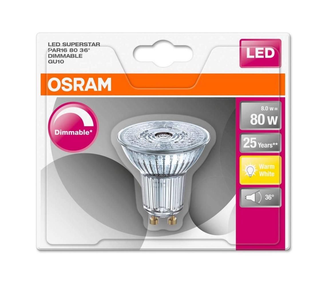 LED Stmievateľná žiarovka GU10/7,2W/230V 2700K - Osram