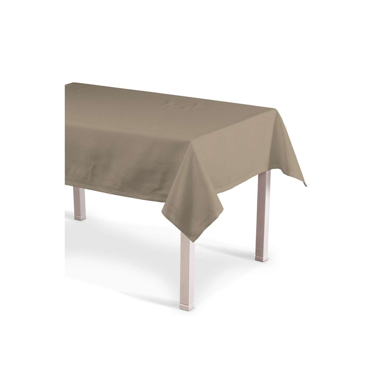 Dekoria Obrus na stôl obdĺžnikový, béžová, 130 × 210 cm, Quadro, 136-09