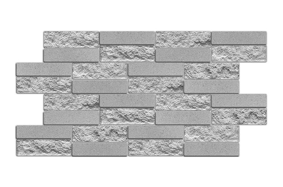 PVC 3D obkladový panel 98 x 49 cm - Facing Brick Gray lícová tehla