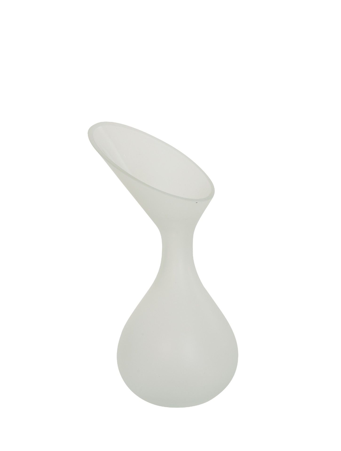 Sklenená váza HERLEY, matt white, Ø13x25 cm (S)