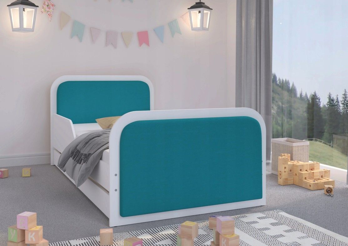 DomTextilu Nádherná detská posteľ 180 x 90 cm s modrým čalúnením  Modrá 46913