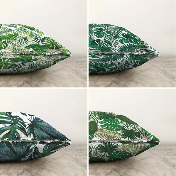 Súprava 4 obliečok na vankúše Minimalist Cushion Covers Summer Jungle, 55 x 55 cm