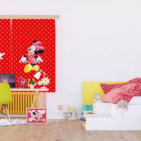 FCS XL 4377 AG Design textilný foto záves detský delený obrazový Disney - Minnie FCSXL 4377, veľkosť 180 x 160 cm