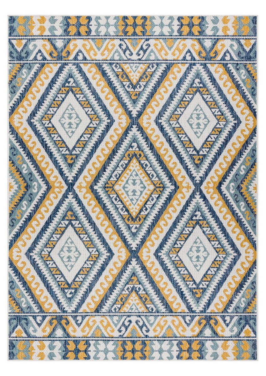 Dywany Łuszczów Kusový koberec Cooper Sisal Aztec 22224 ecru/navy - 80x150 cm