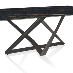 BONTEMPI - Stôl Millennium, drevo/SuperMarble, 200/300x100/120 cm
