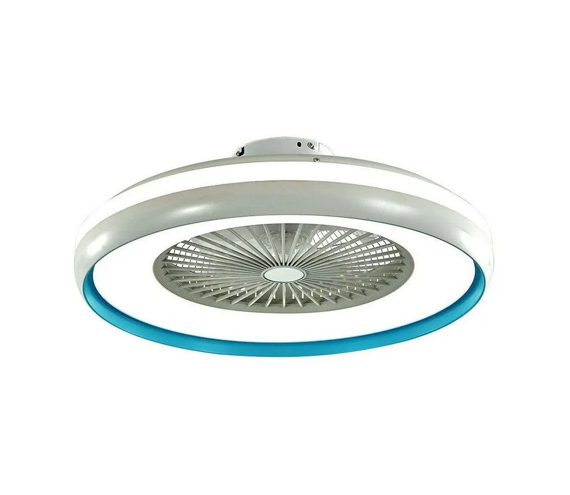 LED Stropné svietidlo s ventilátorom LED/45W/230V 3000/4000/6500K modrá