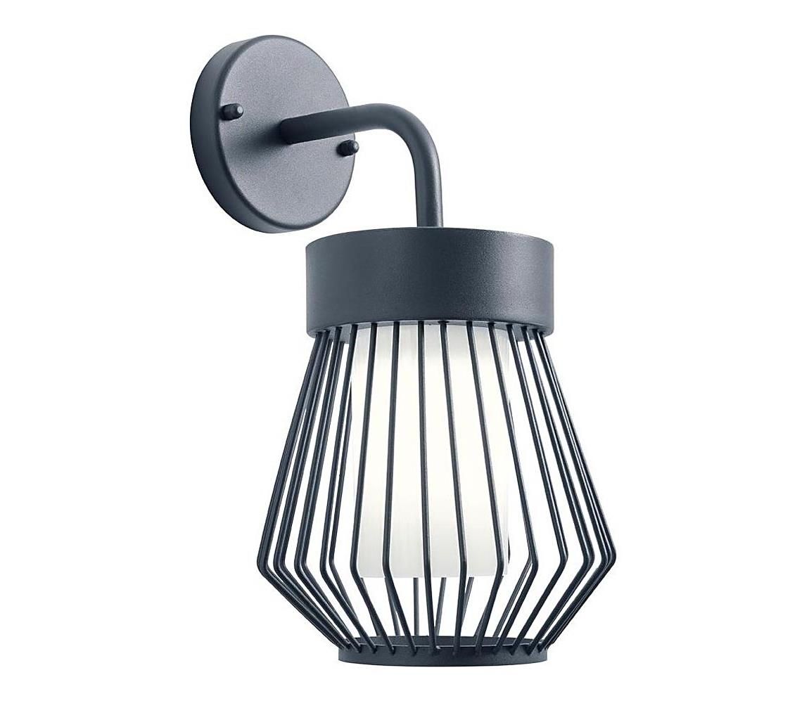 Redo 9843 - Vonkajšia nástenná lampa TITTI 1xE27/42W/230V IP44 antracit