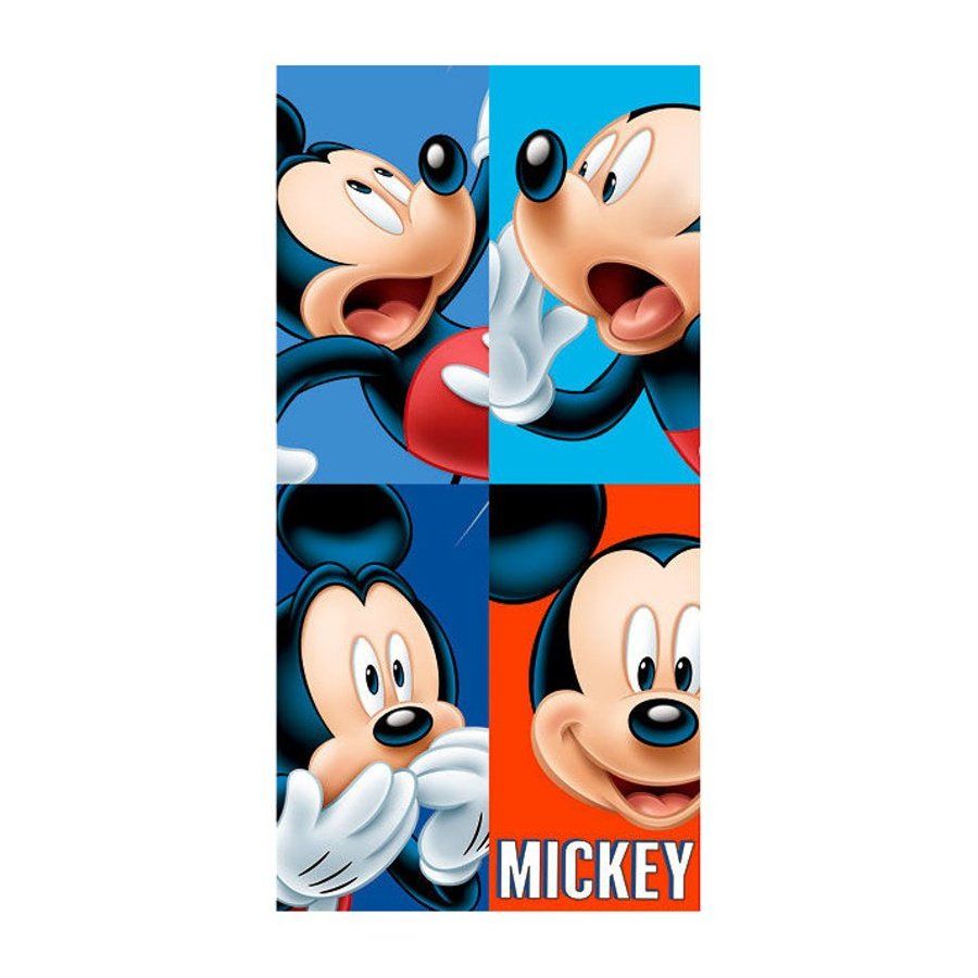 Setino · Plážová osuška Disney - portréty Mickey Mouse - 100% bavlna - 70 x 140 cm