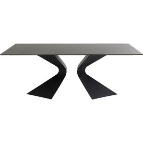 KARE Design Jídelní stůl Gloria - keramický, černý, 180x90cm