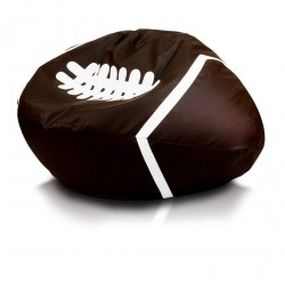 Sedací vak rugbyová lopta tmavo hnedá TiaHome