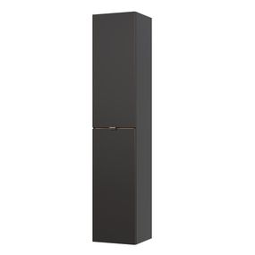Kúpeľňová skrinka vysoká Capri 800 2D čierny mat/dub kraft zlatý