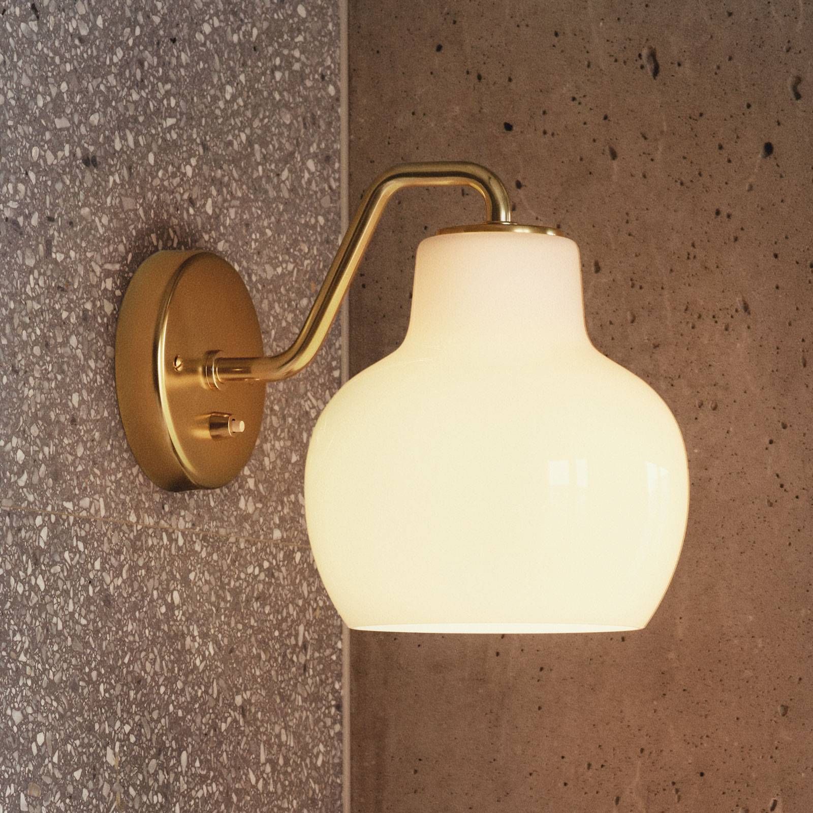 Louis Poulsen nástenné svietidlo VL Ring Crown, Obývacia izba / jedáleň, mosadz, sklo, E27, 40W, L: 19 cm, K: 23.3cm