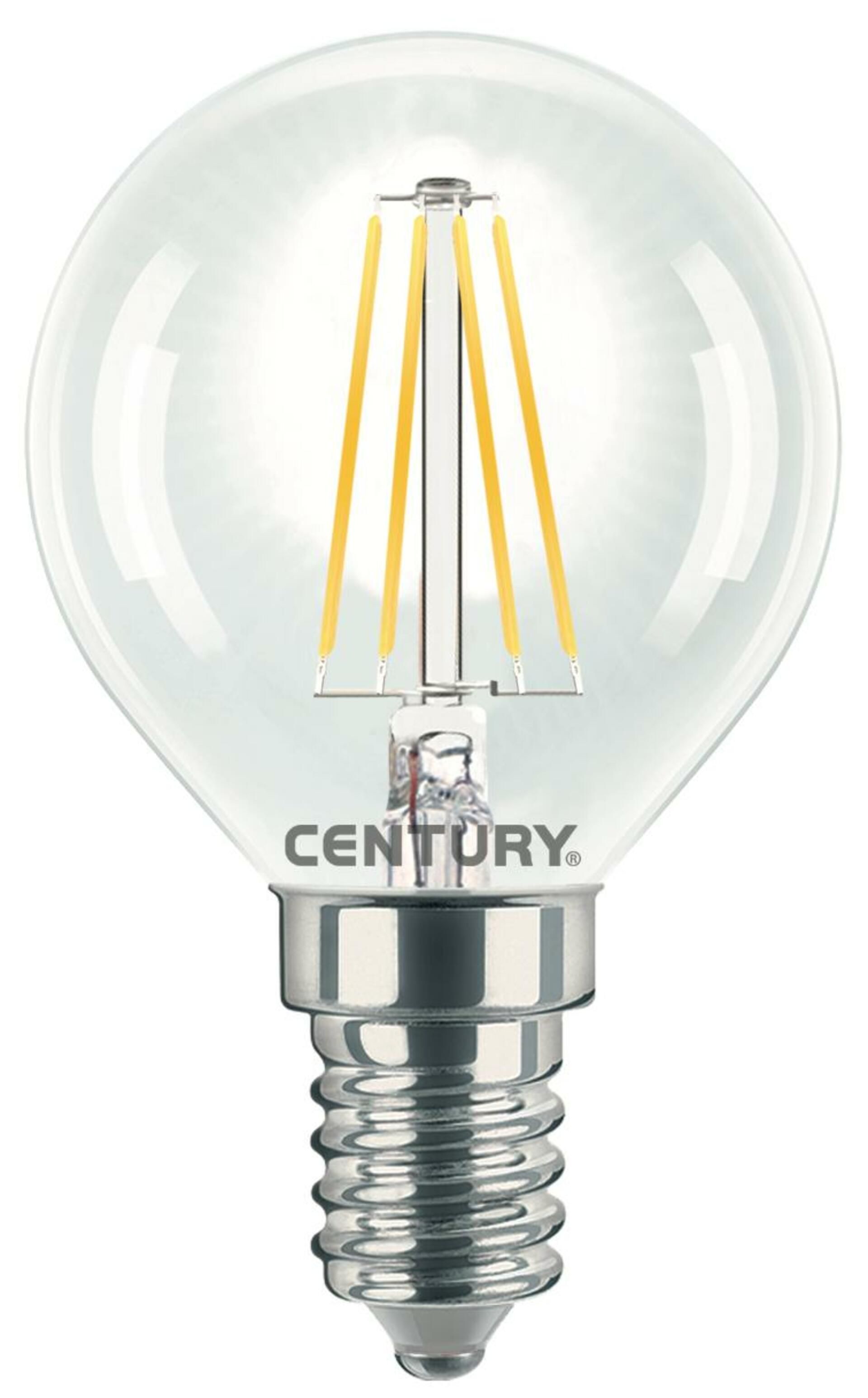 CENTURY LED FILAMENT MINI GLOBE ČIRÁ 6W E14 2700K 806Lm 360d 45x76mm IP20 CEN INH1G-061427