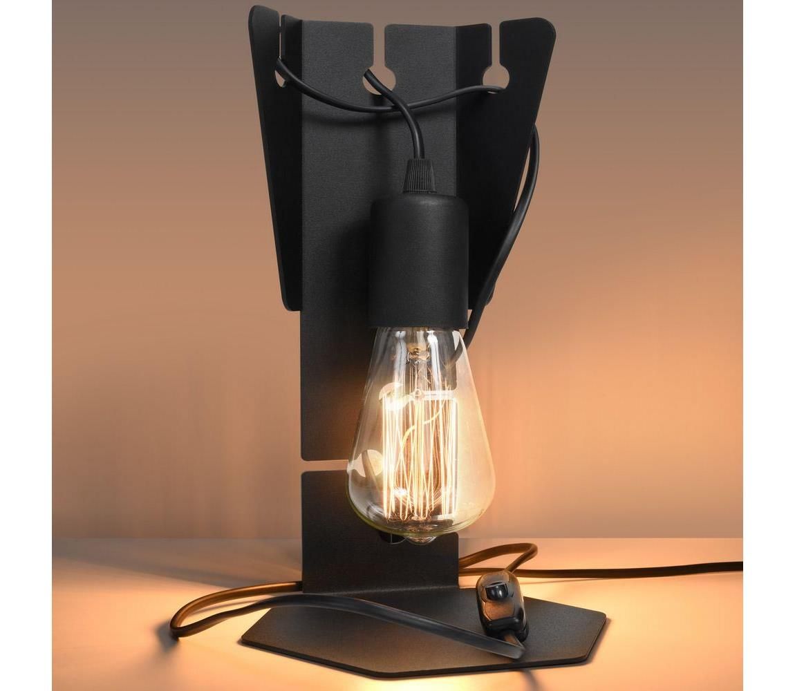 Sollux SL.0880 - Stolná lampa ARBY 1xE27/60W/230V čierna