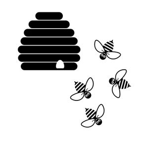 Pieris design Včelí úľ - sada detských samolepiek na stenu studená zelená