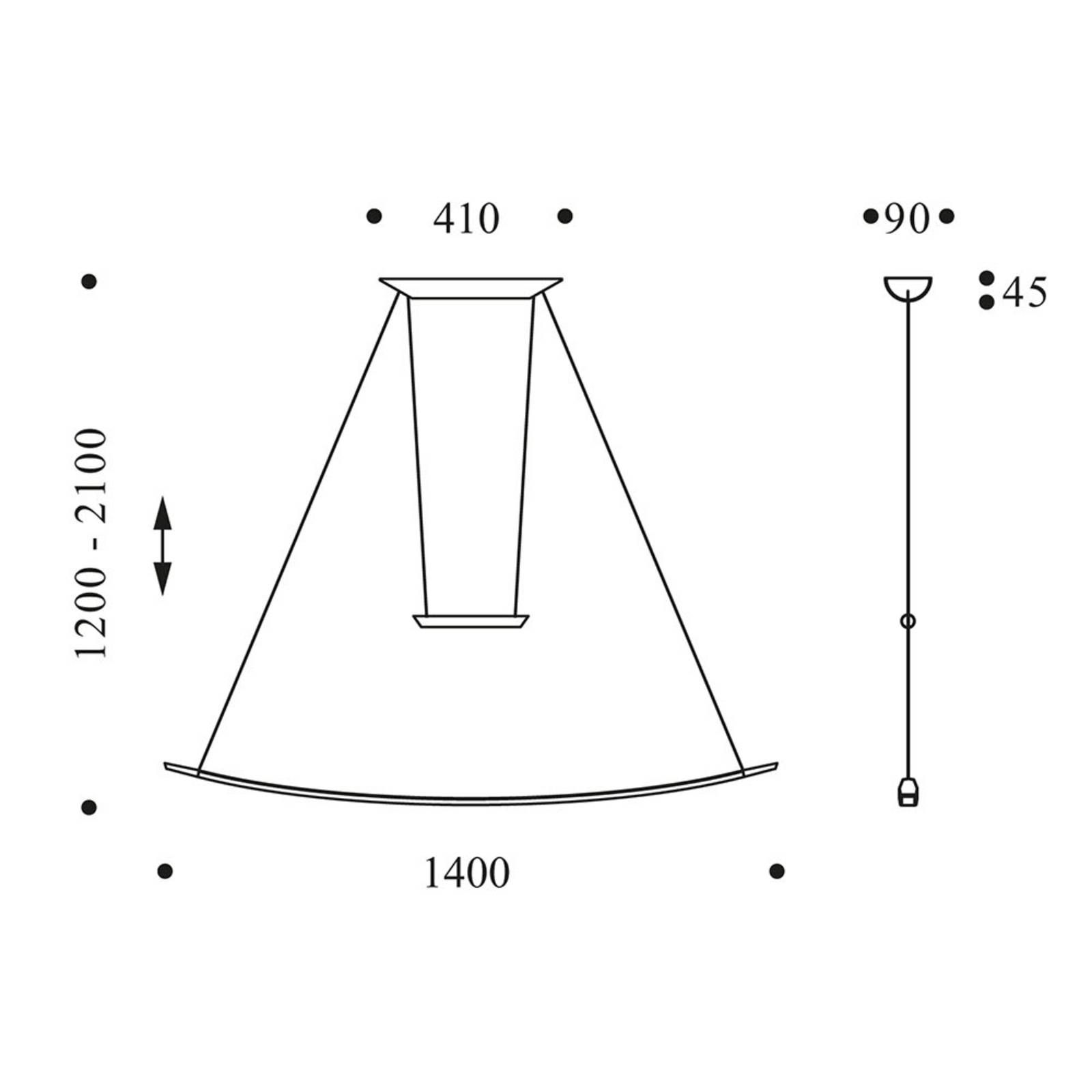 Oligo OLIGO Lisgo LED závesné svietidlo krémová, Obývacia izba / jedáleň, kov, akryl, 32W, P: 140 cm, L: 3 cm