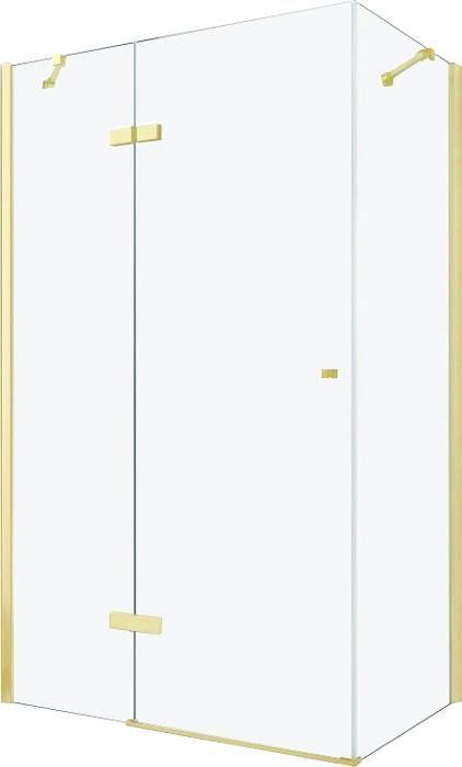 MEXEN/S - ROMA sprchovací kút 110x90 cm, transparent, zlatá 854-110-090-50-00