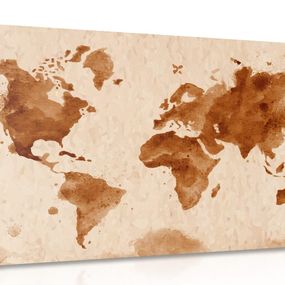 Obraz mapa sveta v retro prevedení
