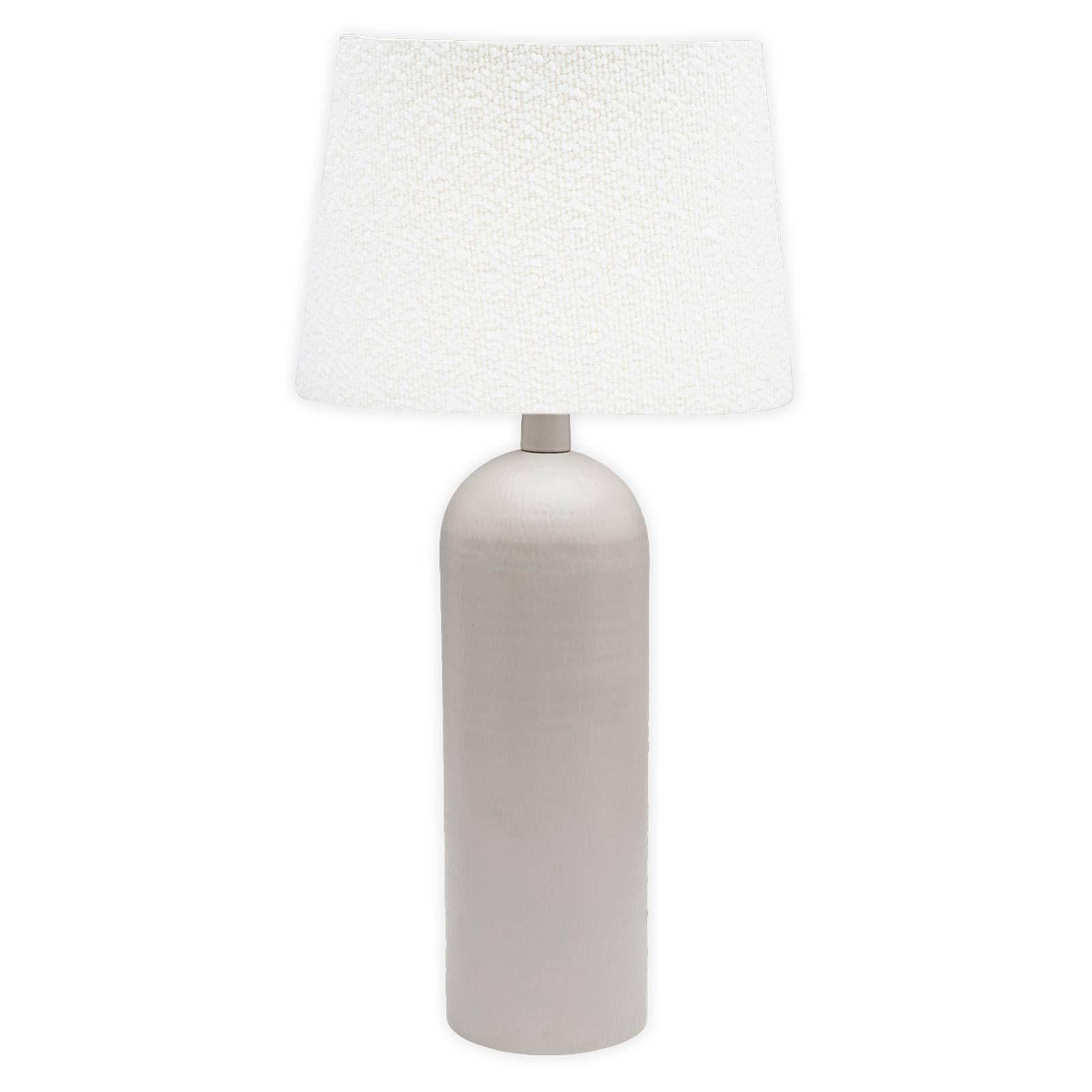 PR Home Riley stolová lampa, biela/béžová, 54 cm, Obývacia izba / jedáleň, kov, bavlna, plast, E27, 40W, K: 54cm