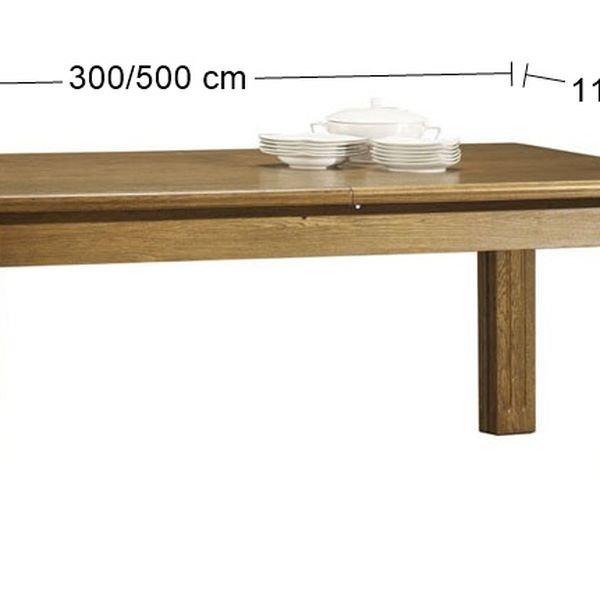 Rozkladací konferenčný stôl Stol 300/500 - drevo D3