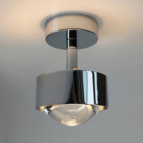 Top Light Puk Mini Turn bodové LED šošovka číra 1-pl., chróm, Obývacia izba / jedáleň, hliník, zinok, sklo, 8W, K: 12cm