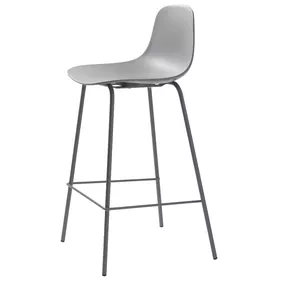 Dizajnová barová stolička Jensen sivá
